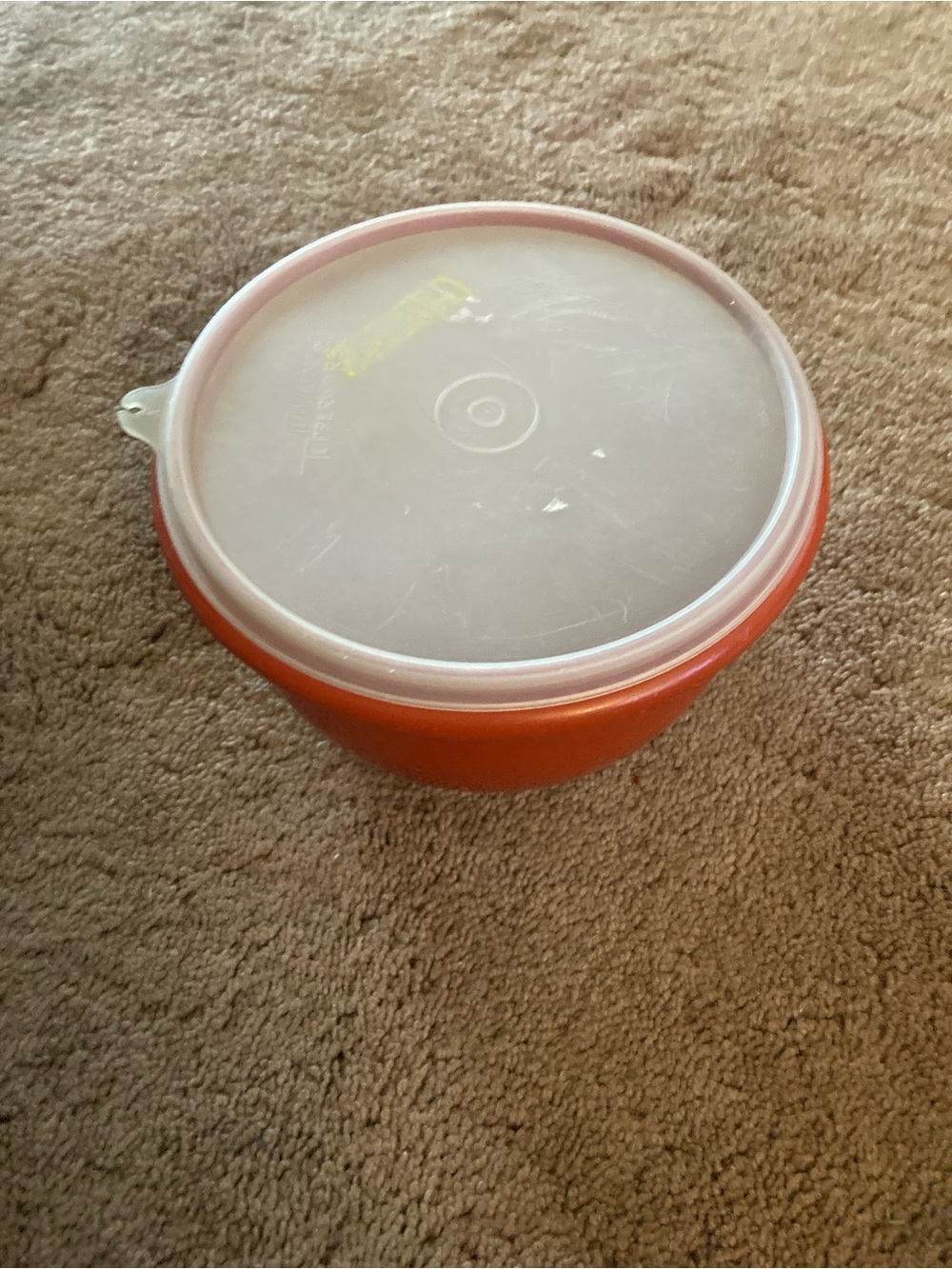 Tupperware Bowl with Clear Snap-On Lid